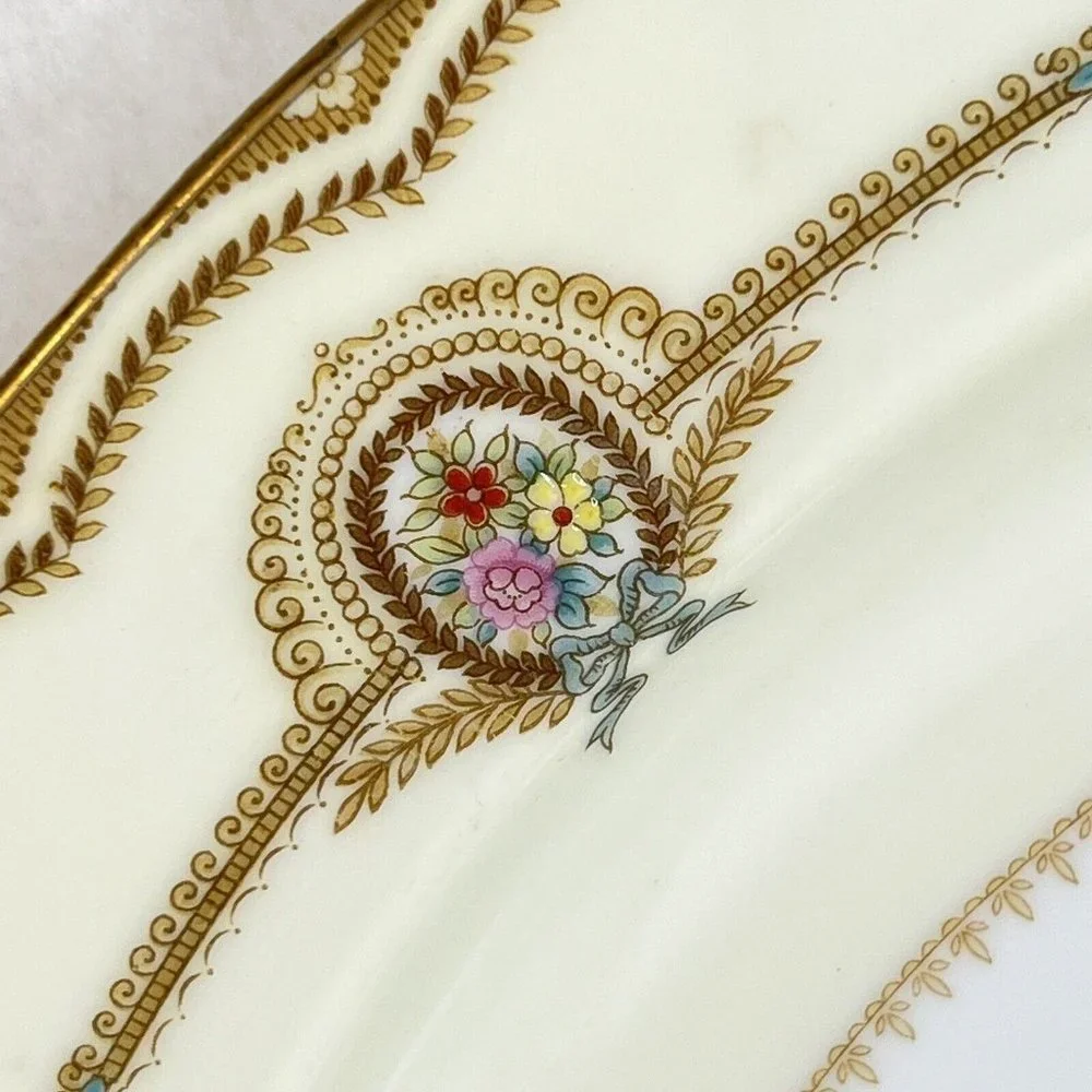 4 Noritake China Serena Rim Fruit Bowl Dessert Sauce Floral 5.75” Made Japan VTG